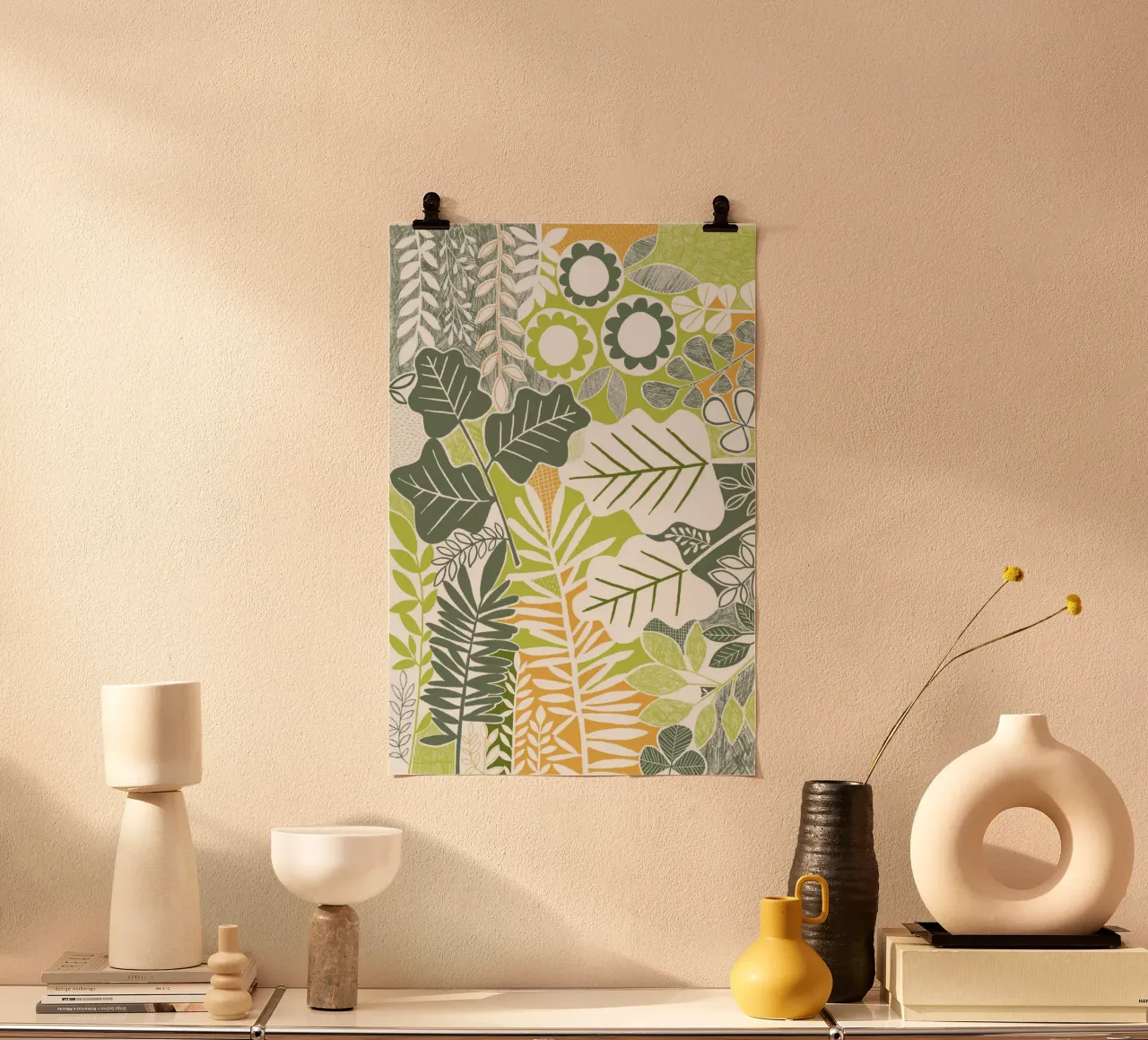 Susan Black - Botanischer Salbei-Zitrus Poster von The Artcircle