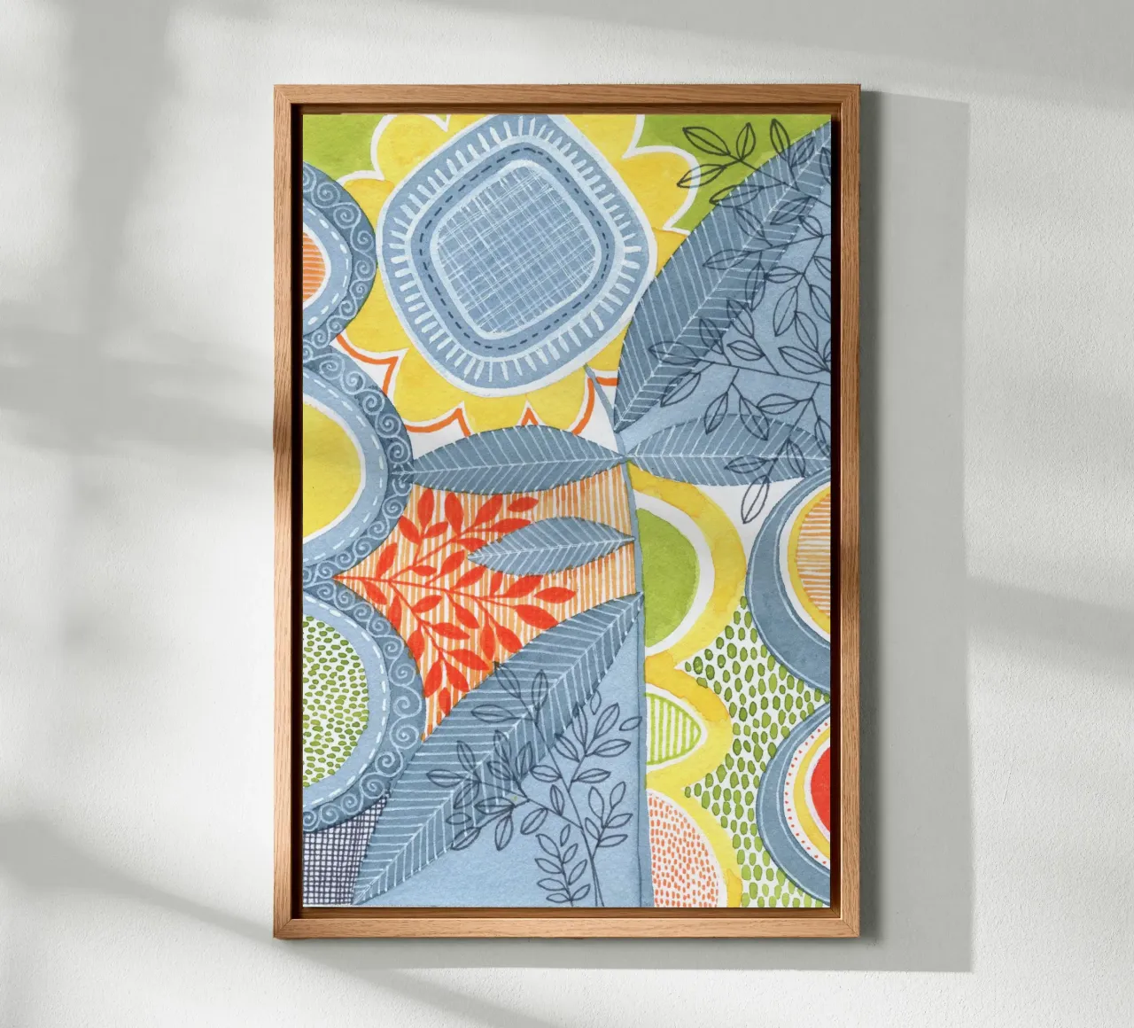 Susan Zwart - Botanisch 05 canvas met Baklijst van The Artcircle