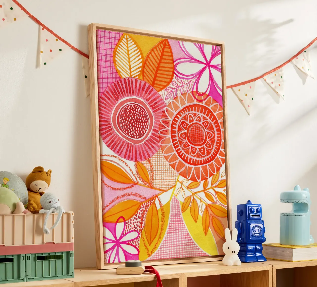Susan Zwart - Botanisch 06 canvas met Baklijst van The Artcircle