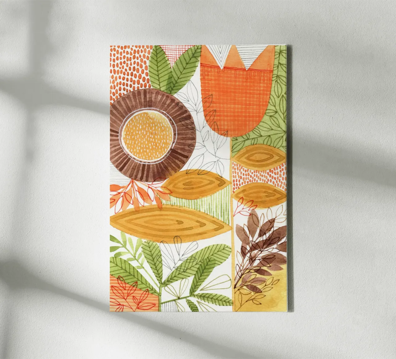 Susan Zwart - Botanisch 08 canvas met Baklijst van The Artcircle