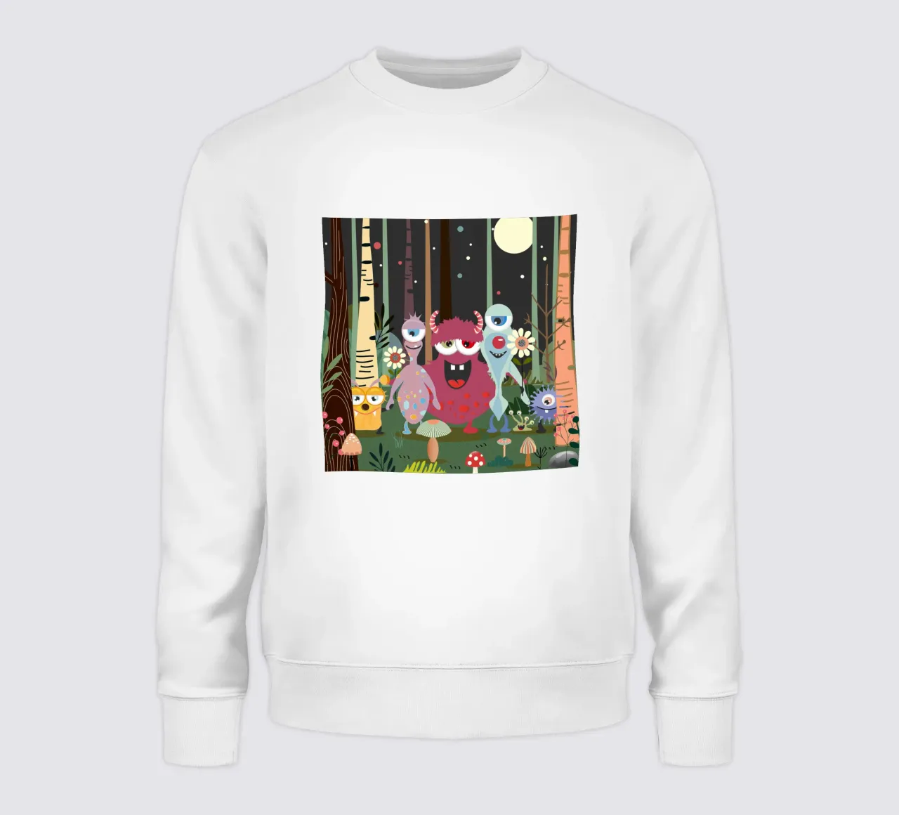 Allegro gruppo di mostri in una foresta magica felpa da namosh