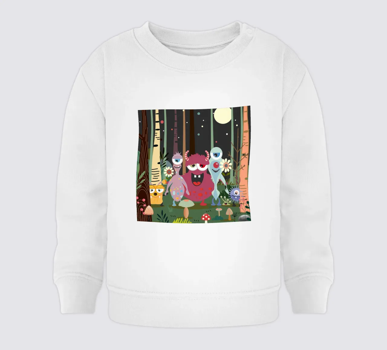Un groupe de monstres joyeux dans une forêt enchantée sweat pour bébé de namosh