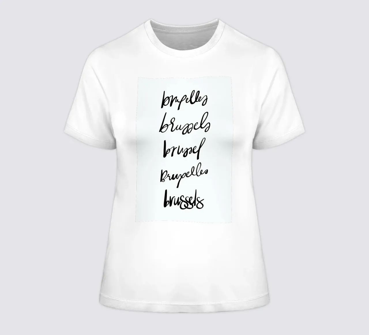 Brussels women's fitted t-shirt by Kristen Polsinelli