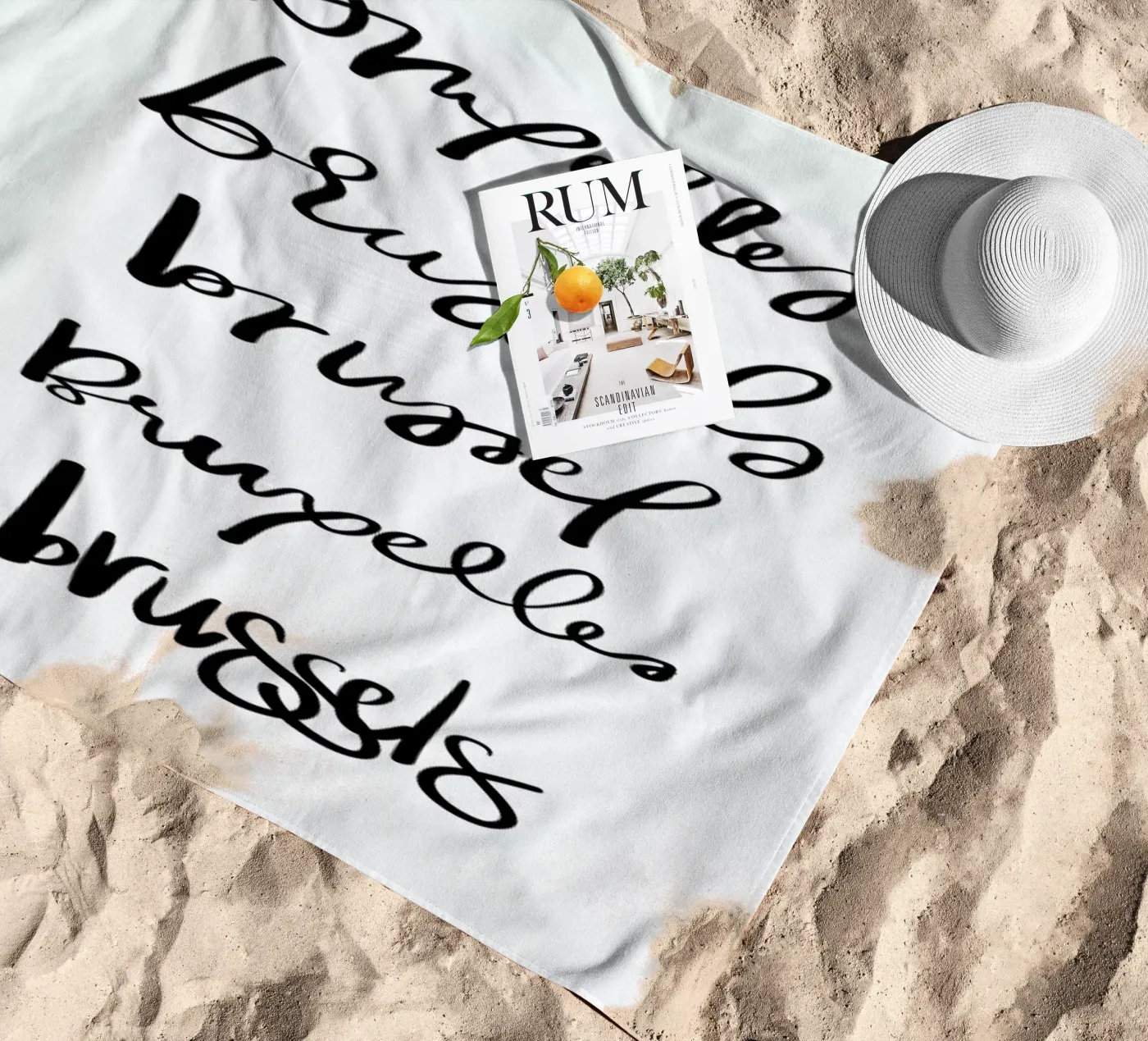 Brussels beach towel by Kristen Polsinelli
