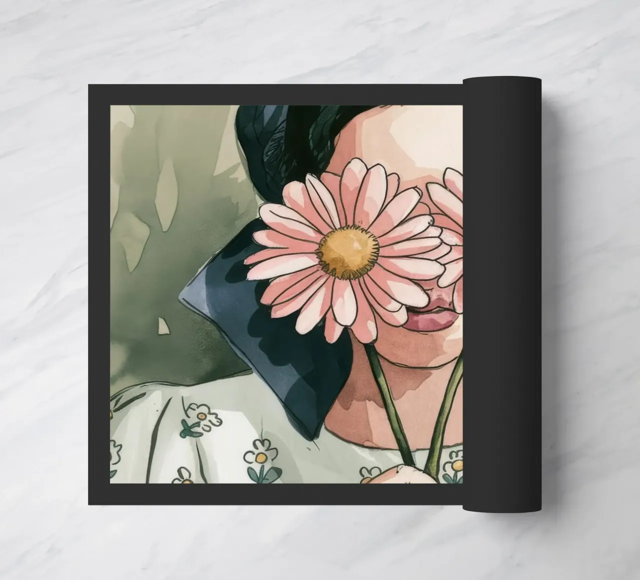 Mystische Blüten Fußmatte von Artie Shifa