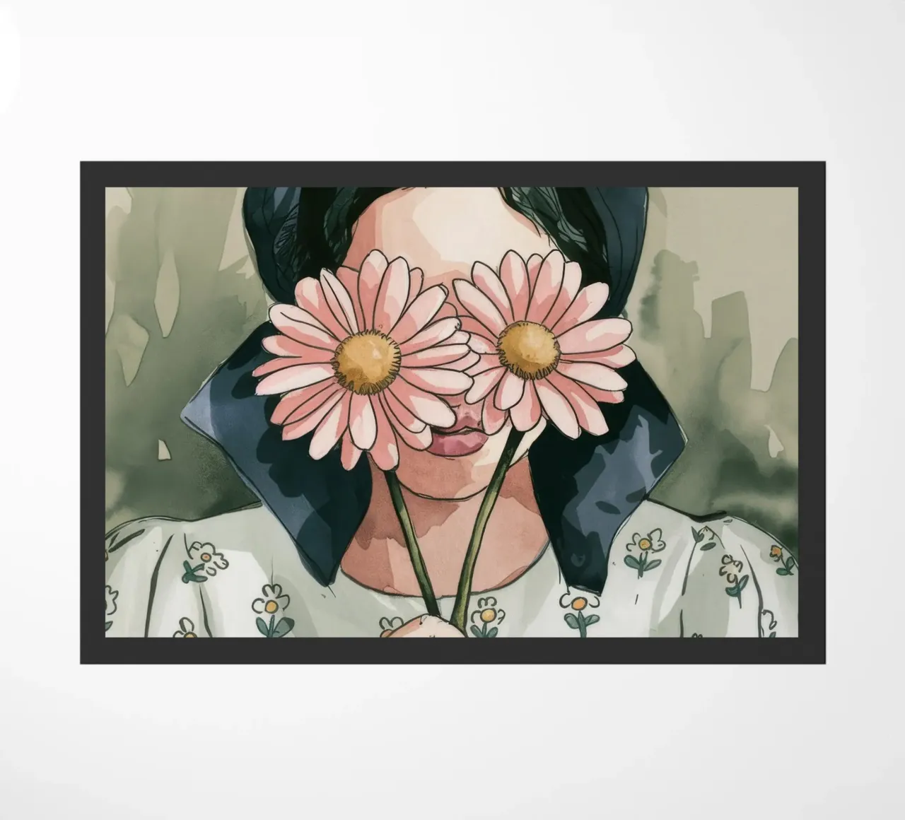Mystische Blüten Fußmatte von Artie Shifa