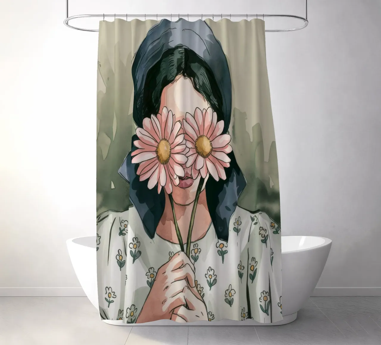 Mystic Blooms shower curtain by Artie Shifa