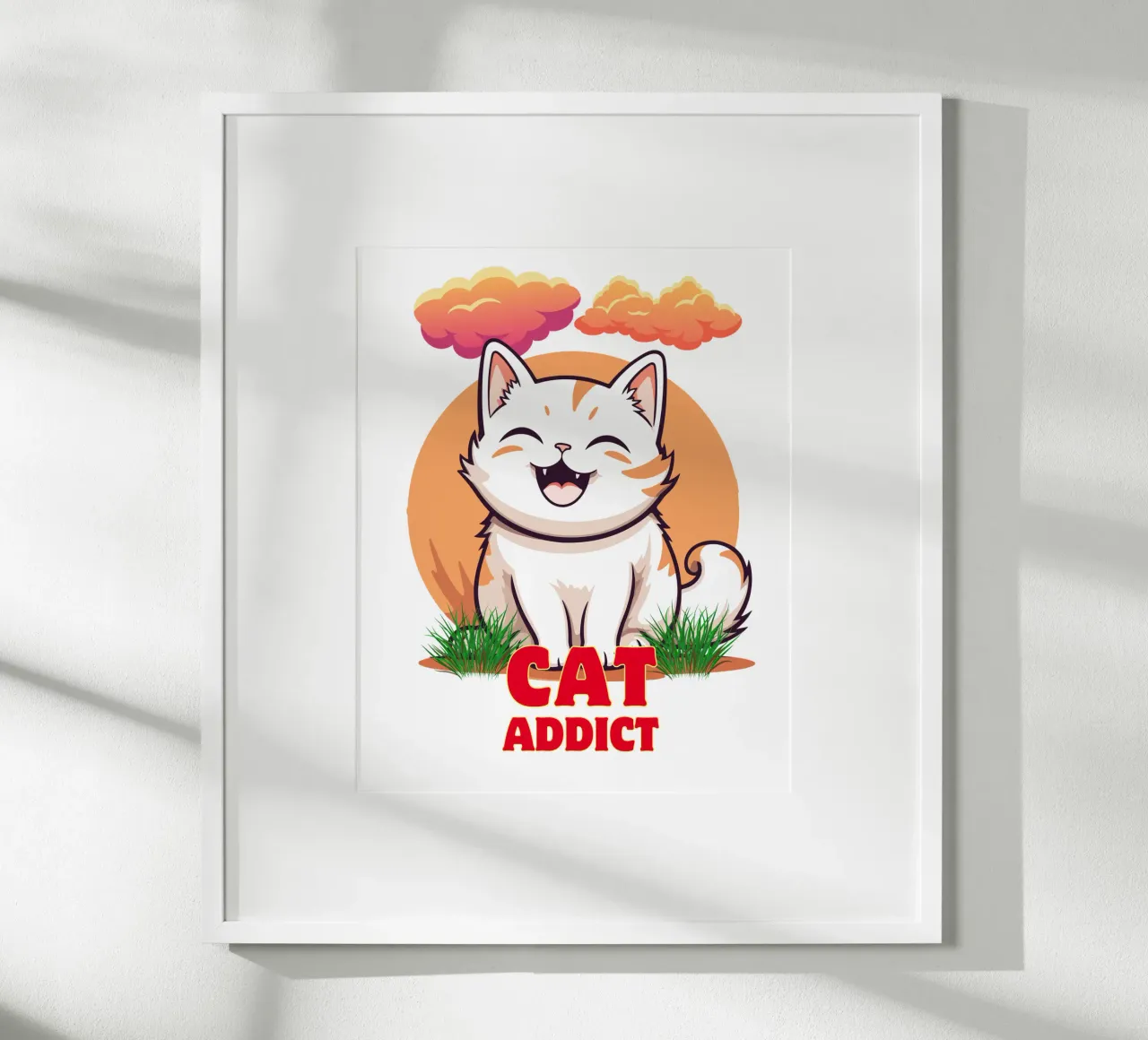 Gatto-dipendente poster con telaio in alluminio da yukihana