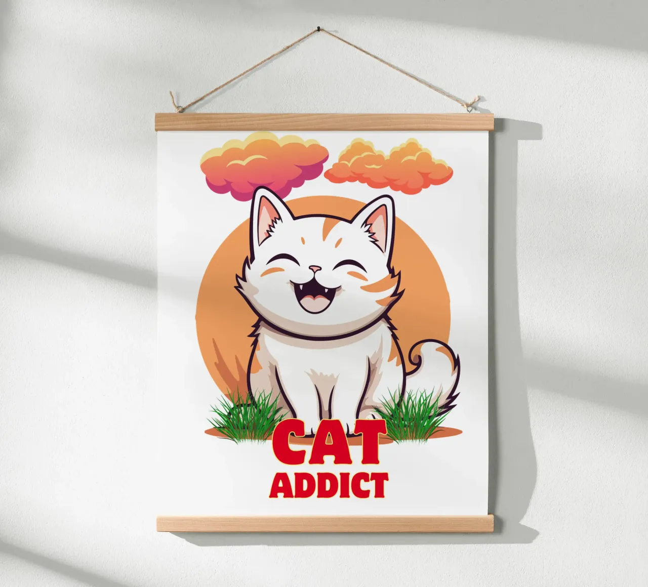 Gatto-dipendente poster con telaio in alluminio da yukihana