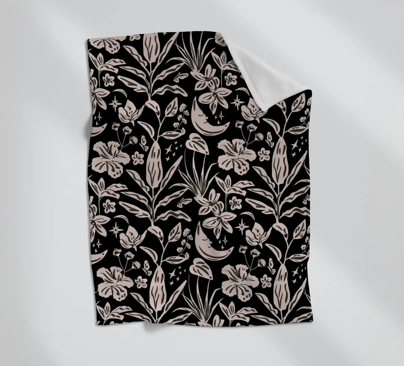 Rainforest Tropical Pattern fleece blanket by anisillustration