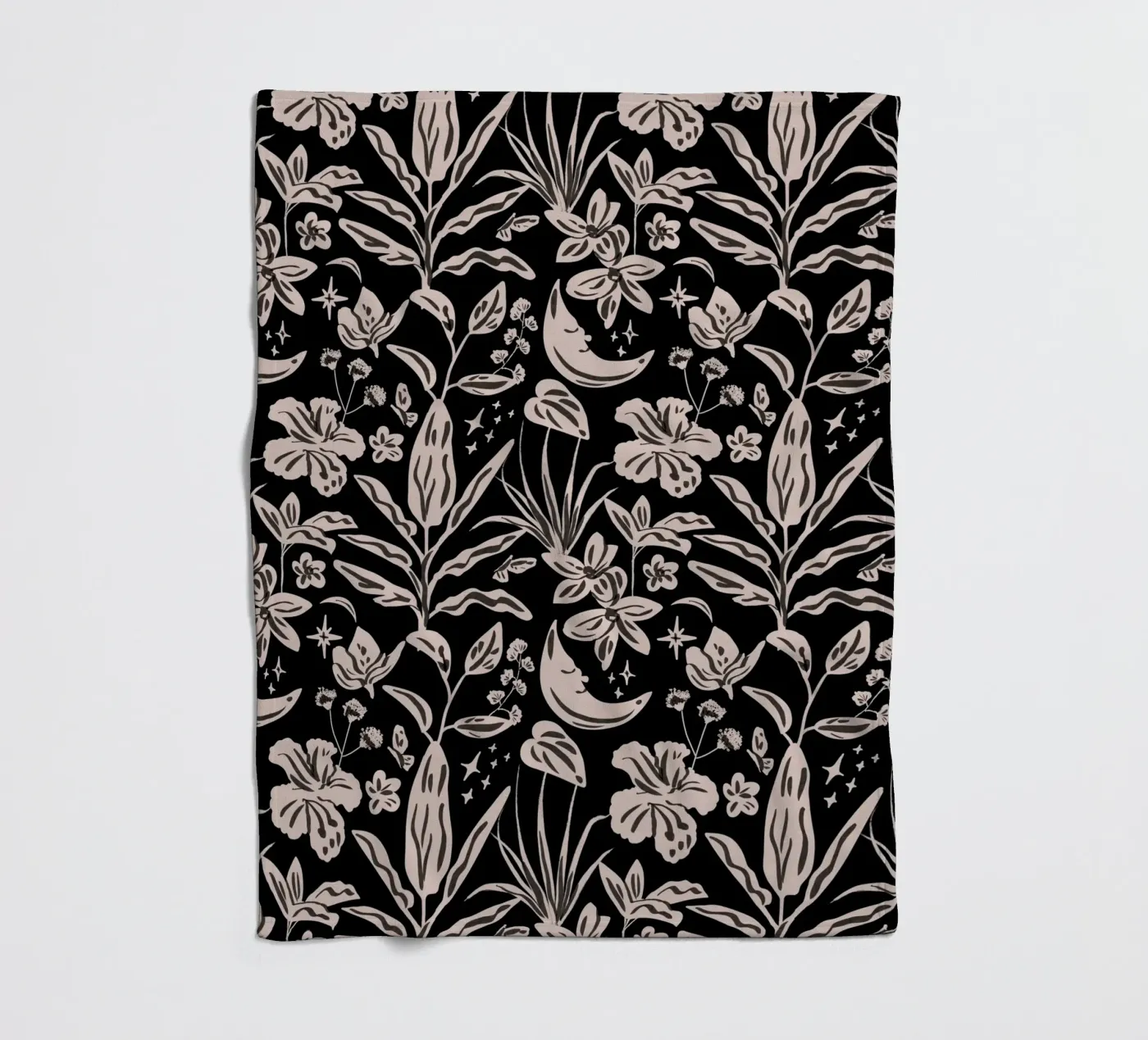 Rainforest Tropical Pattern fleece blanket by anisillustration