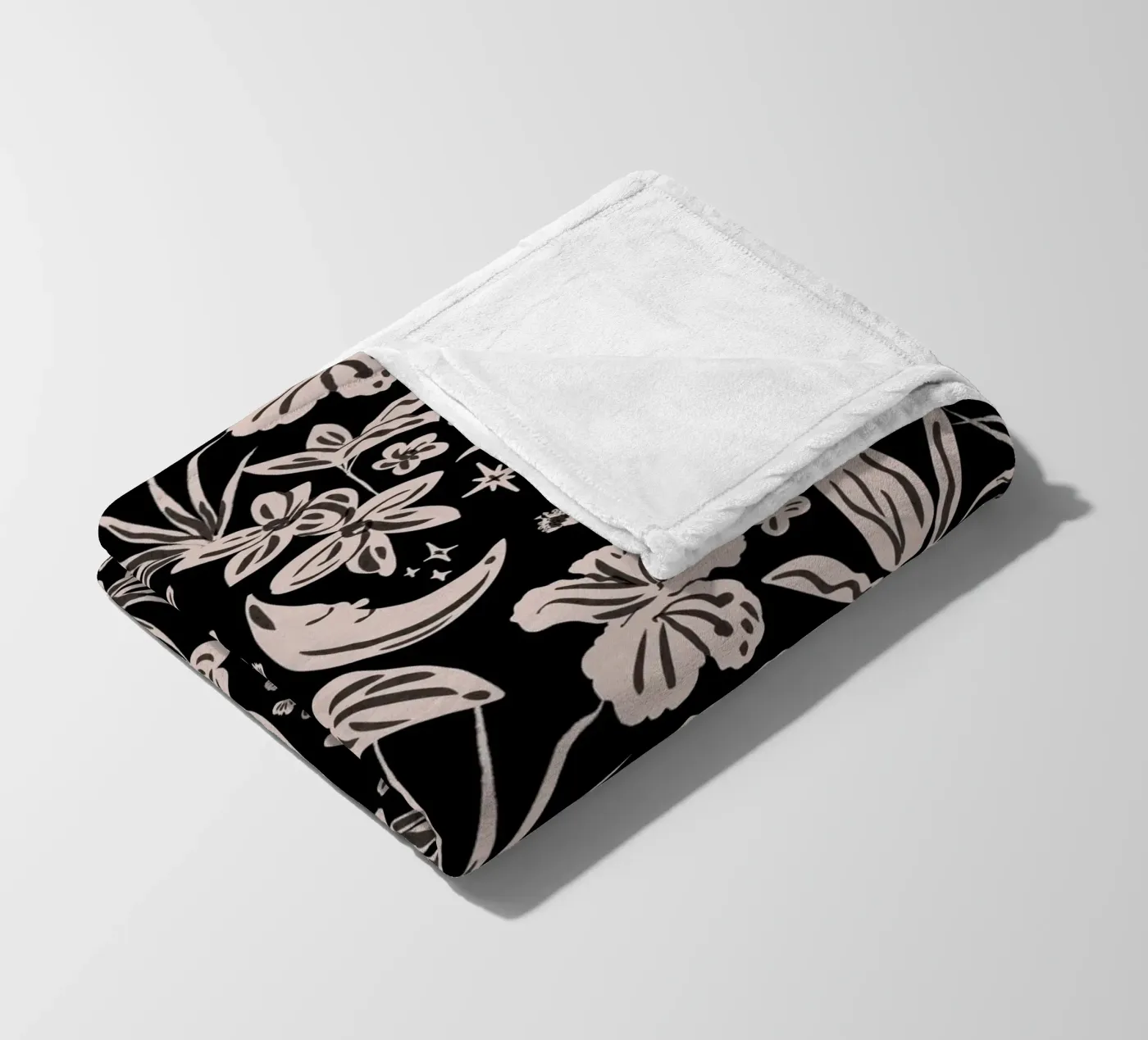 Rainforest Tropical Pattern fleece blanket by anisillustration