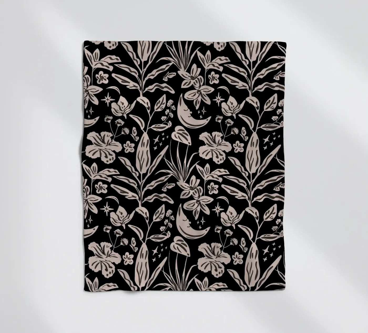 Rainforest Tropical Pattern fleece blanket by anisillustration