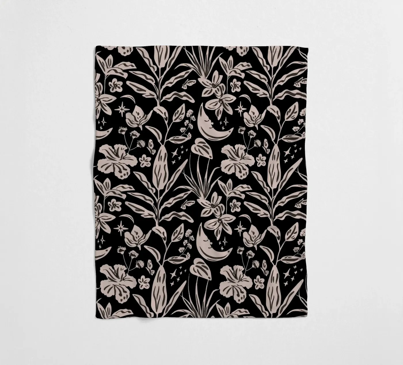 Rainforest Tropical Pattern fleece blanket by anisillustration