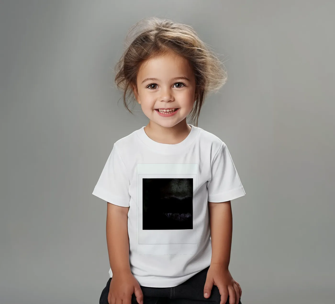Lips dark kinder t-shirt van Lou Garoup