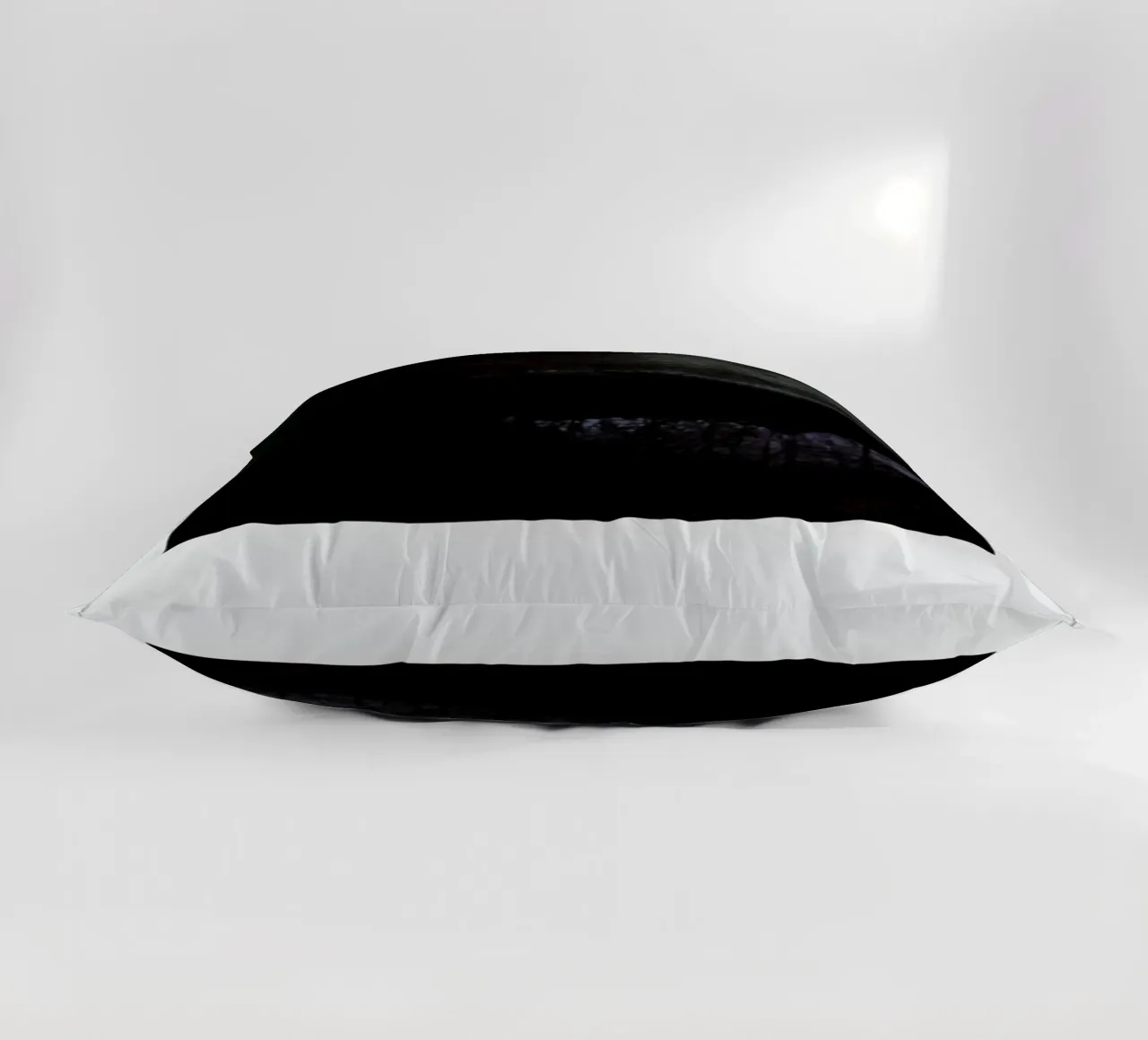 Lips dark decorative cushion by Lou Garoup