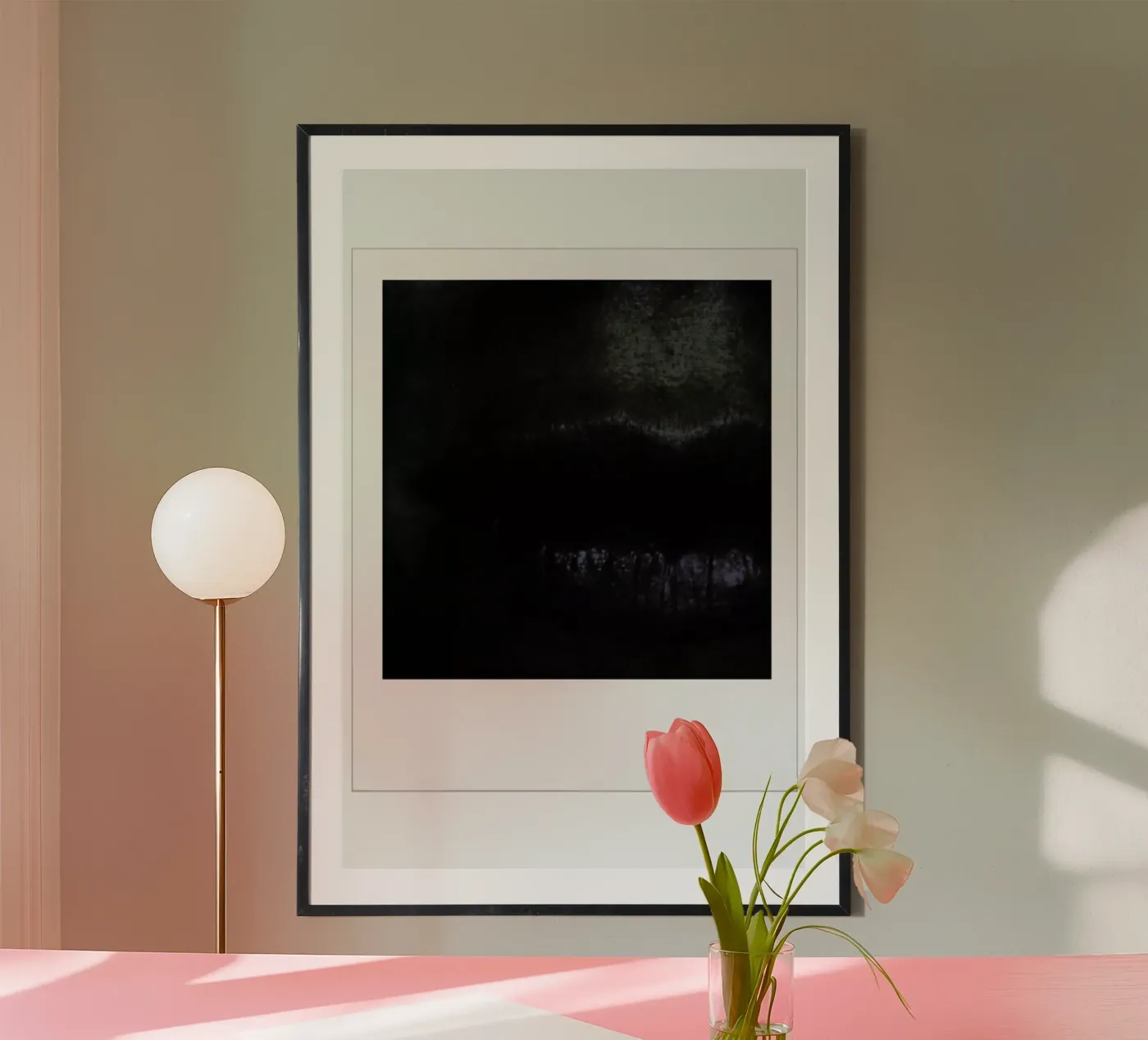 Lips dark poster van Lou Garoup