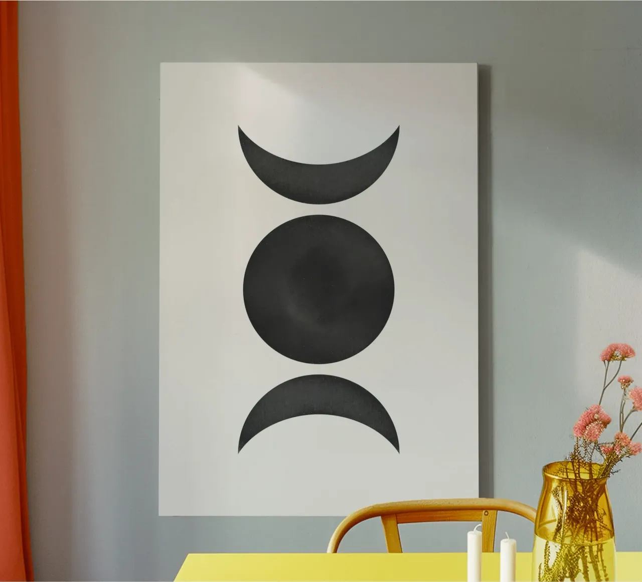 Astratto Boho metà secolo Pattern 22 tela da Paigaam Studio