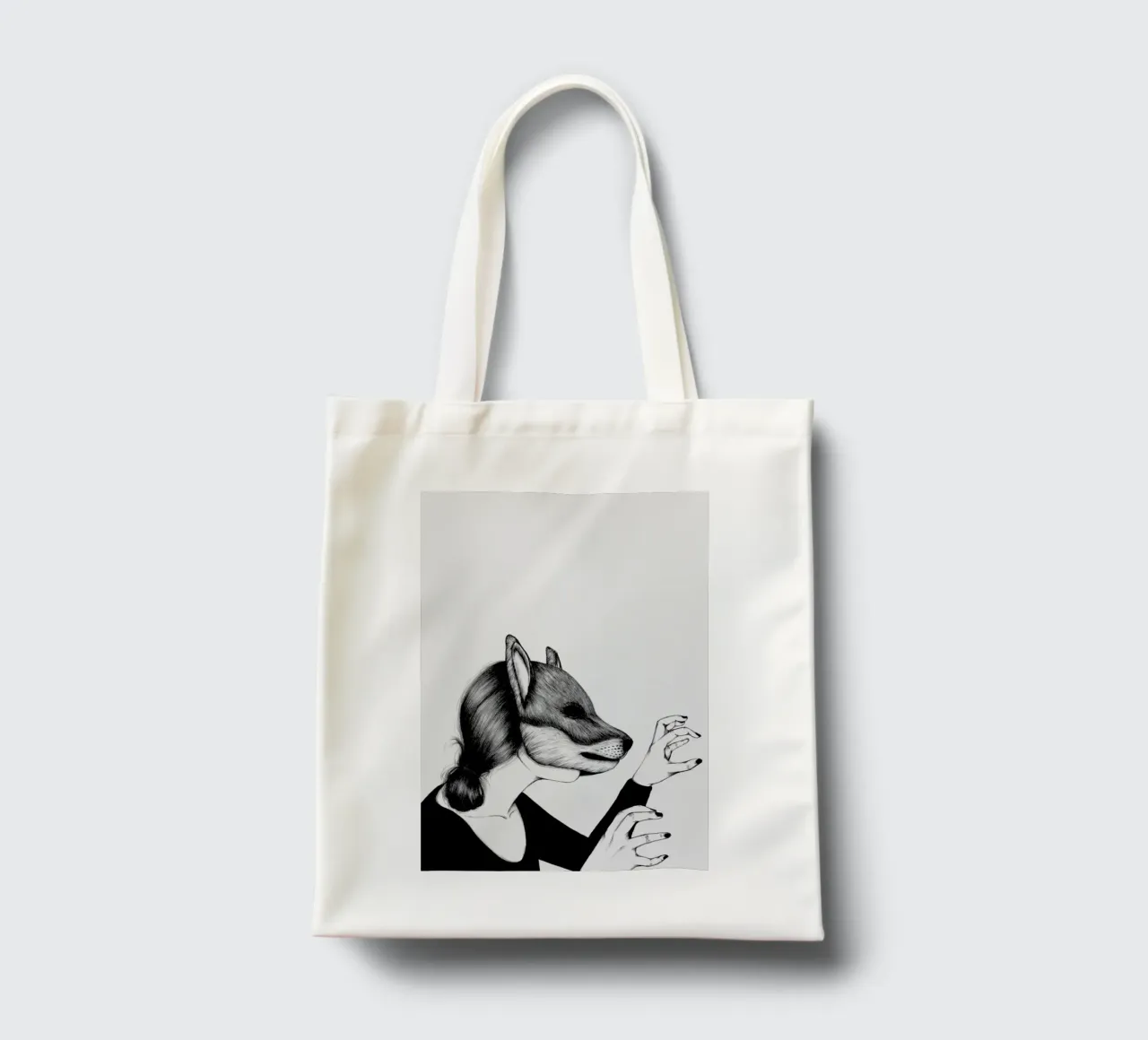 Peculiar Fox tote bag by The White Deer