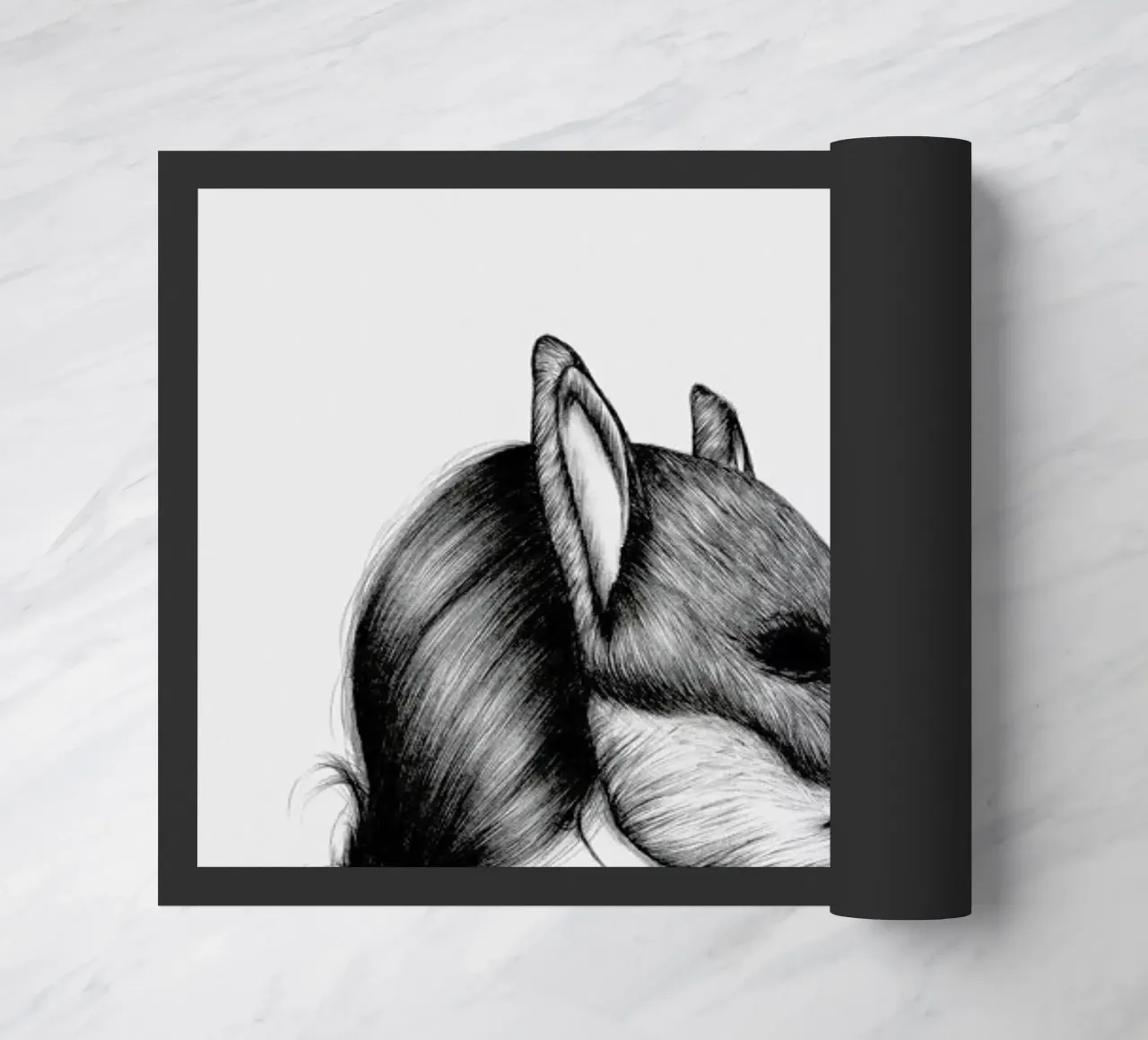 Peculiar Fox doormat by The White Deer