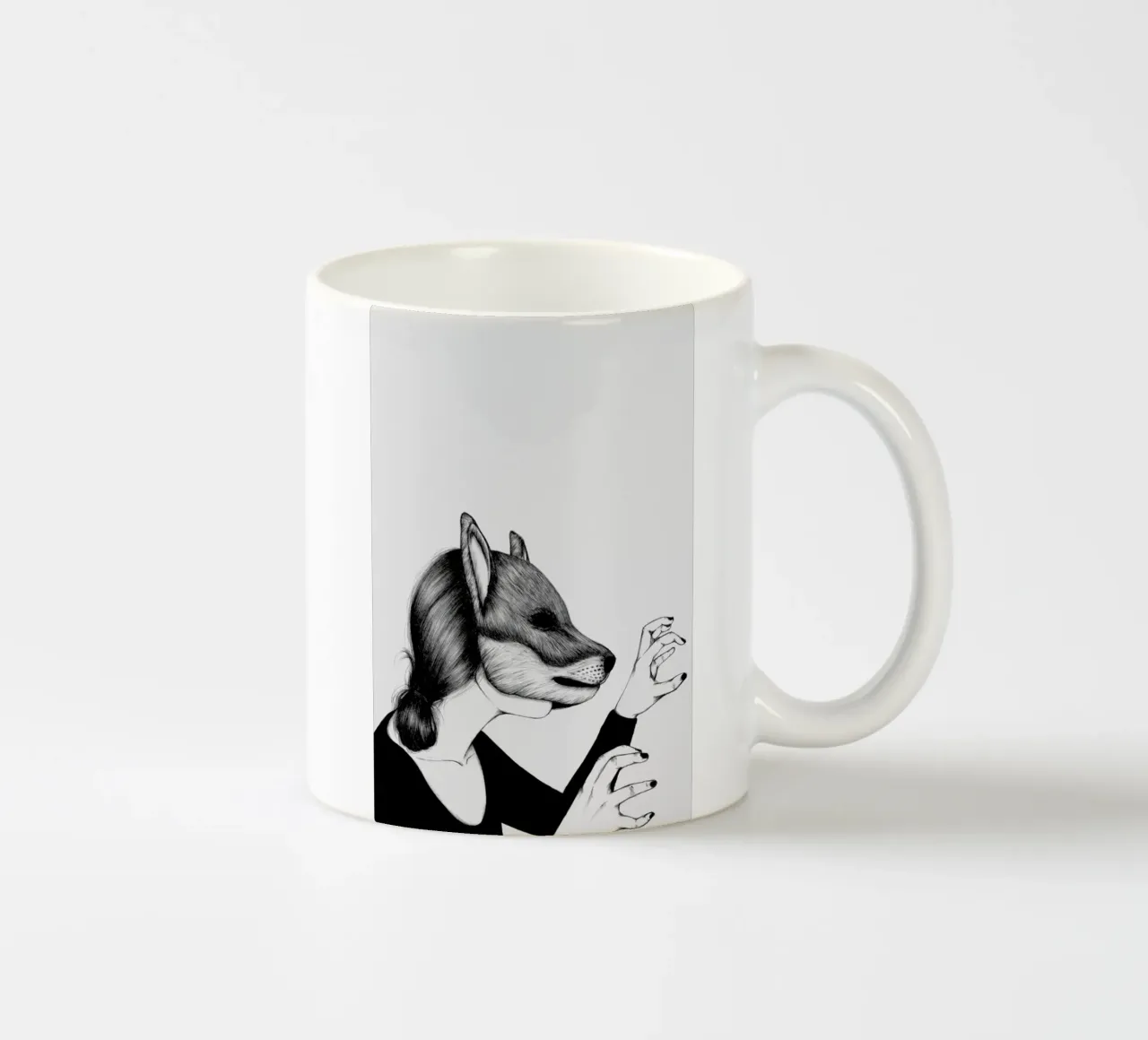 Peculiar Fox tazza in ceramica da The White Deer