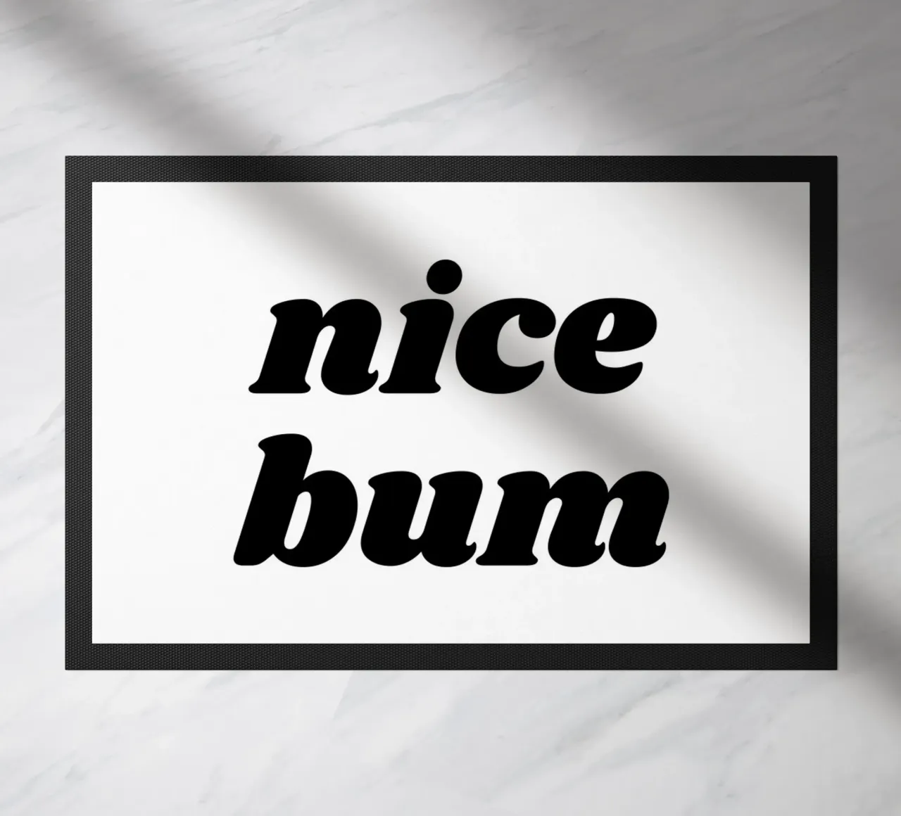 Nice Bum doormat by Paigaam Studio
