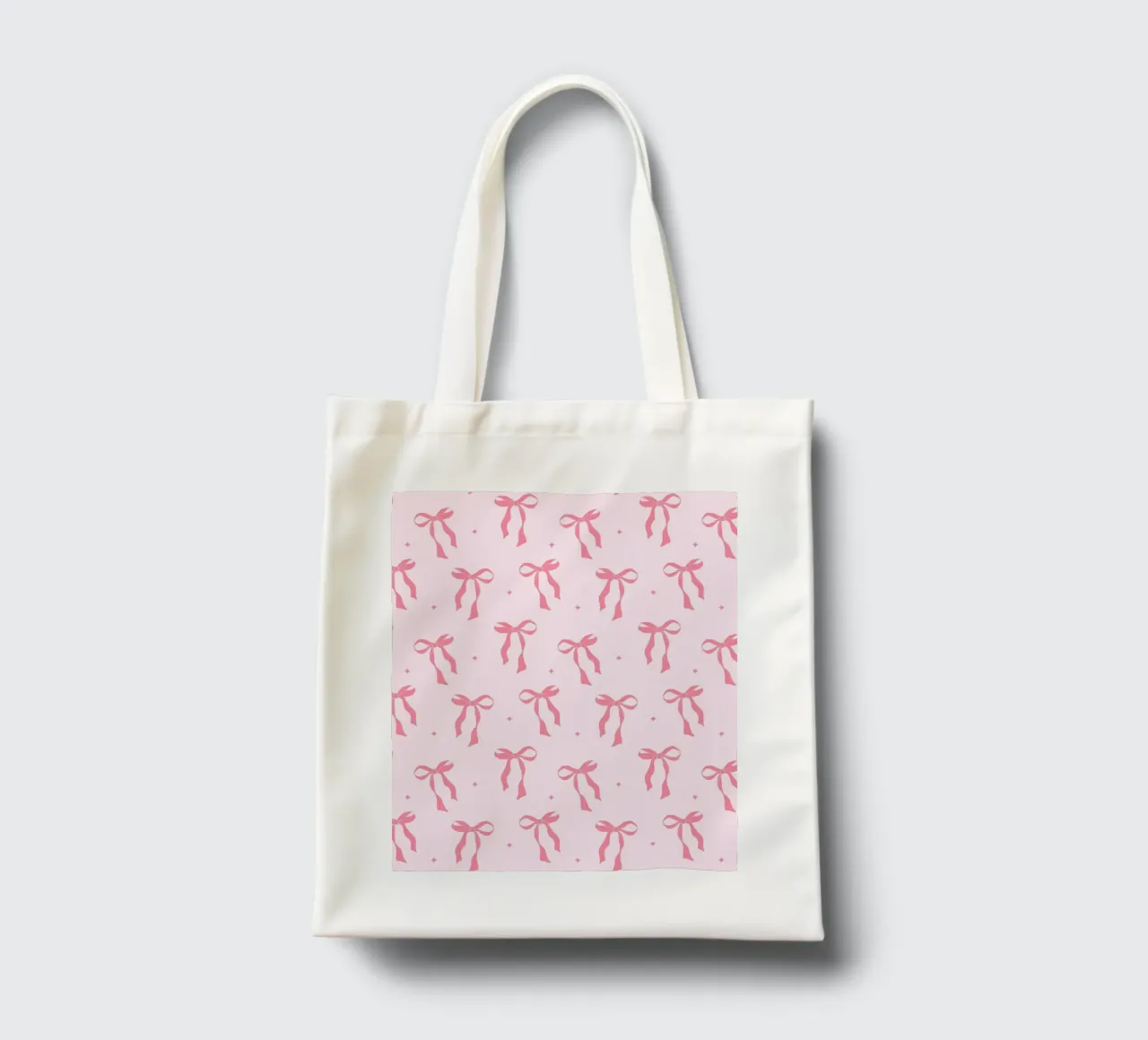 Coquette Bow Pattern, Pink Wall Art, Pink Bow Pattern borsa in juta da Coquette Club