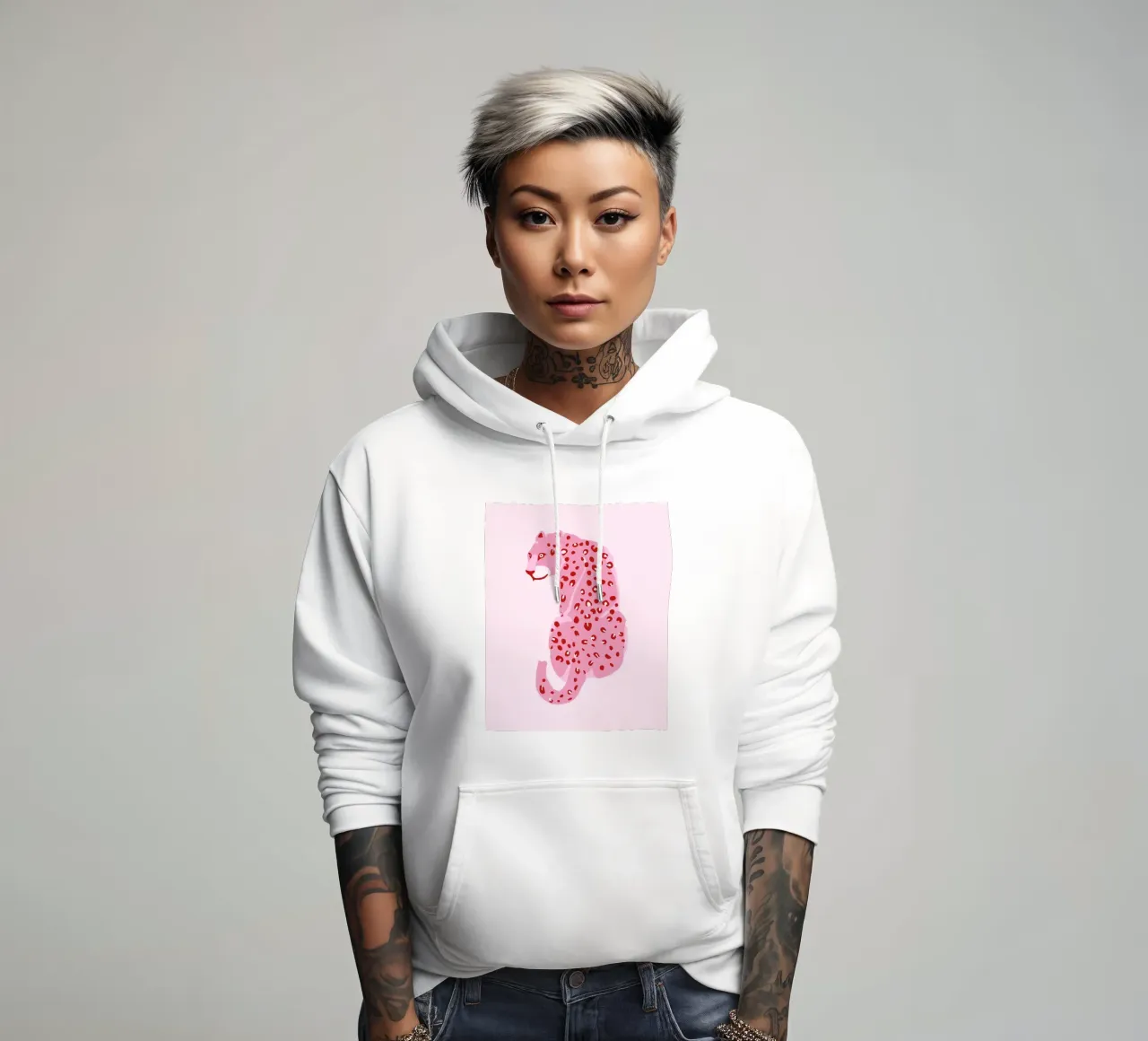 Leopard Pink Print hoodie by Coquette Club