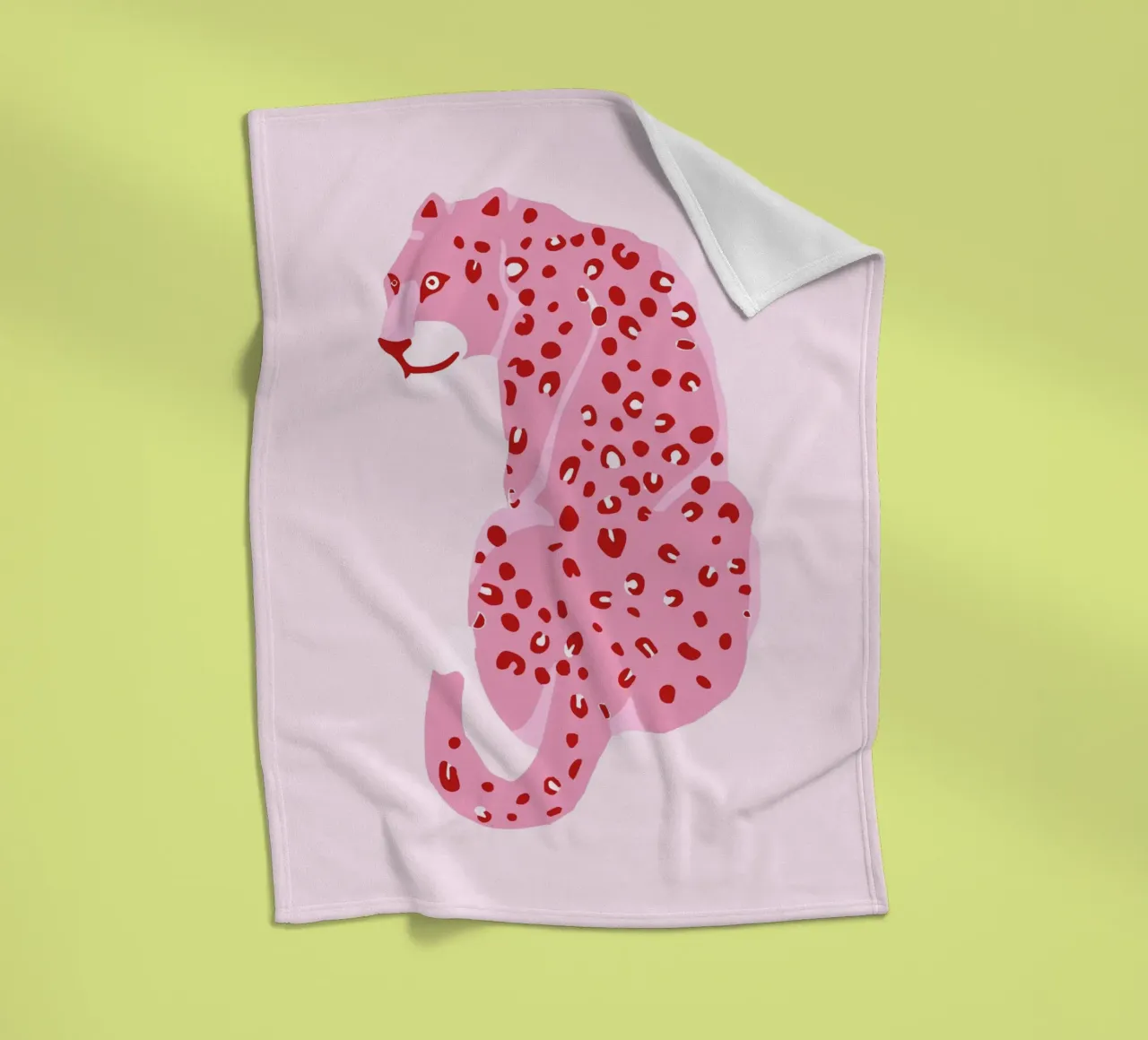 Leopard Pink Print fleece blanket by Coquette Club
