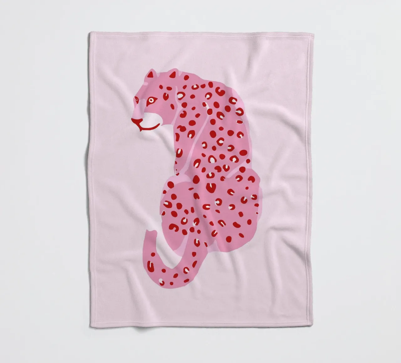 Leopard Pink Print fleece blanket by Coquette Club