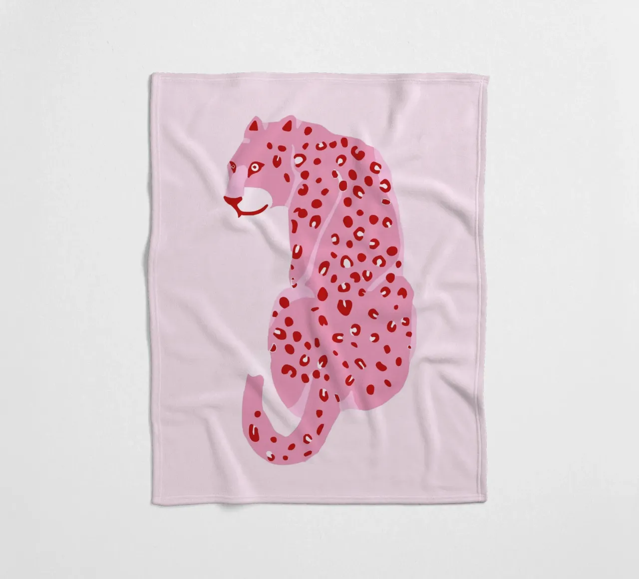 Leopard Pink Print fleece blanket by Coquette Club