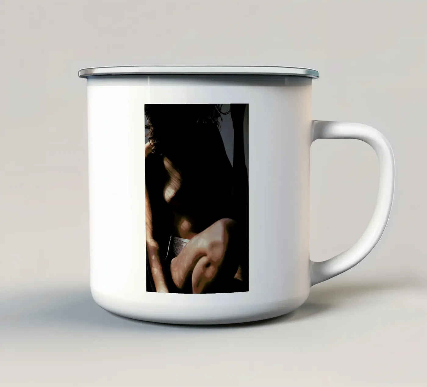 Sinopia enamel mug by Matevž Kosterov