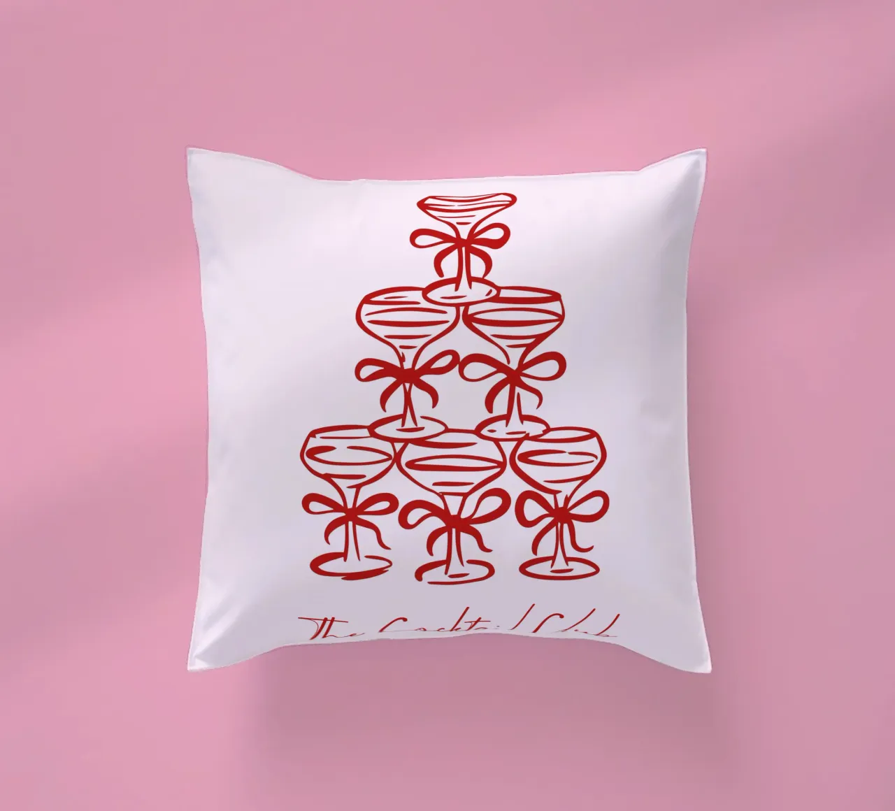 The Cocktail Cub Customizable Print, Personalized Art decorative cushion by Coquette Club