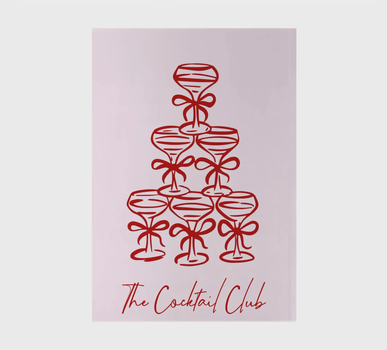 The Cocktail Cub Customizable Print, Personalized Art notebook by Coquette Club