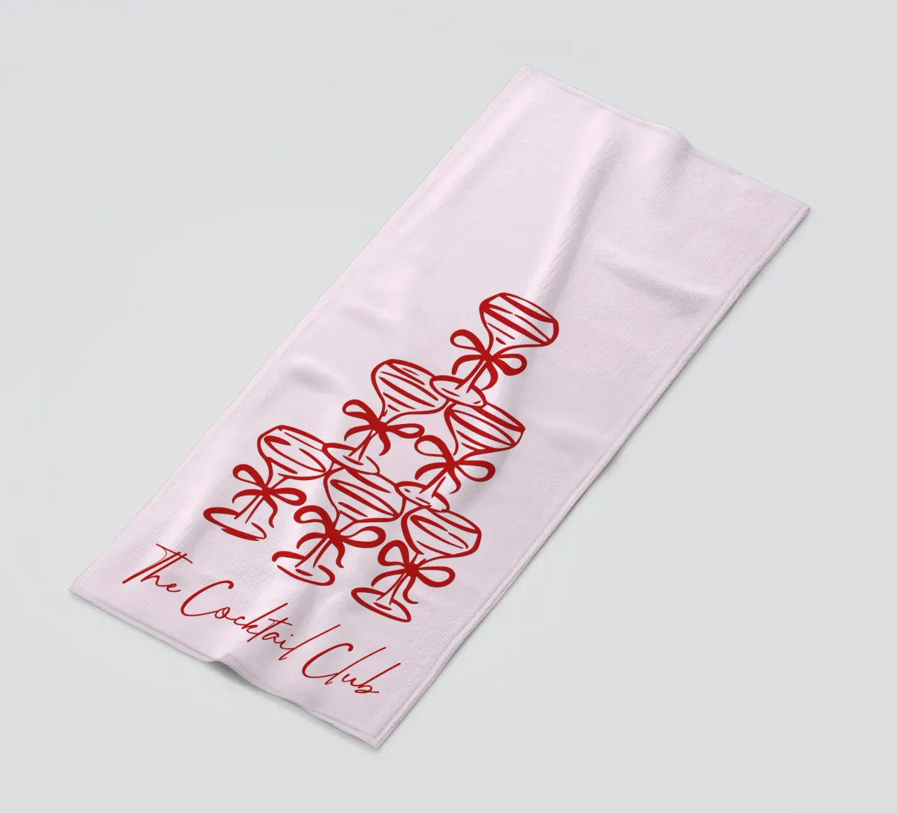 The Cocktail Cub Customizable Print, Personalized Art beach towel by Coquette Club