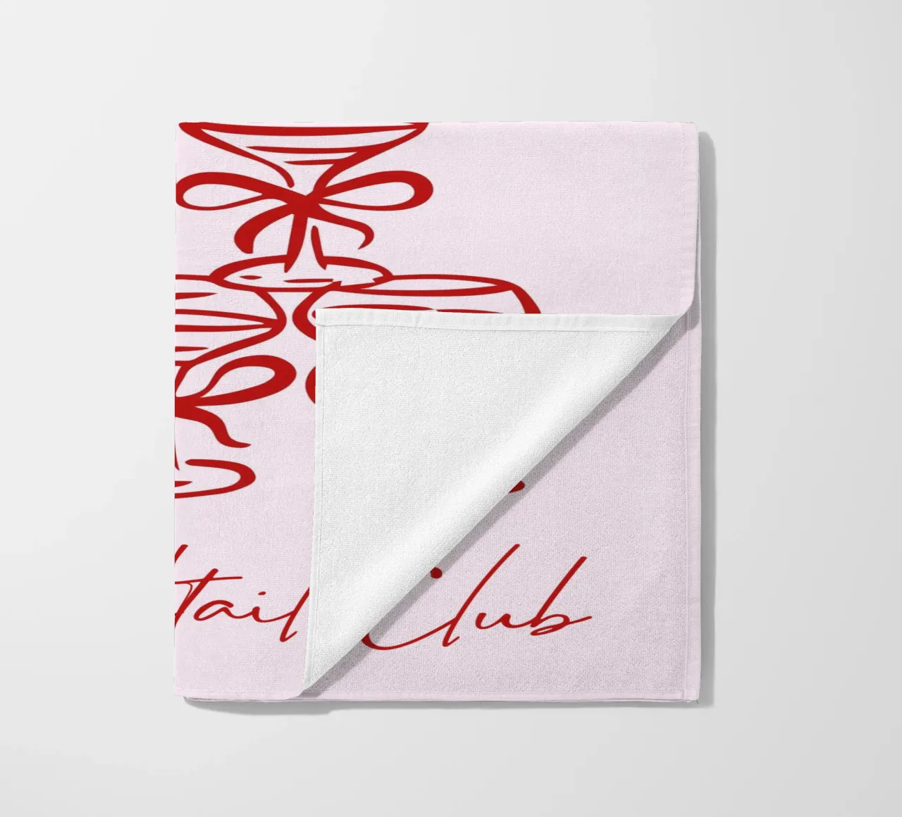 The Cocktail Cub Customizable Print, Personalized Art beach towel by Coquette Club