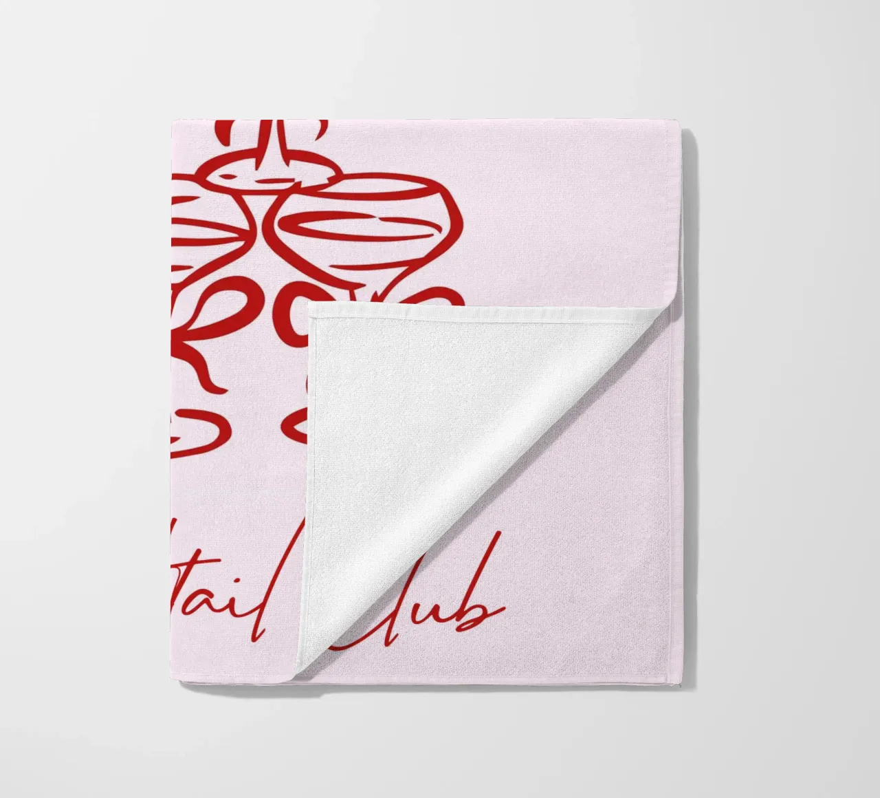 The Cocktail Cub Customizable Print, Personalized Art beach towel by Coquette Club