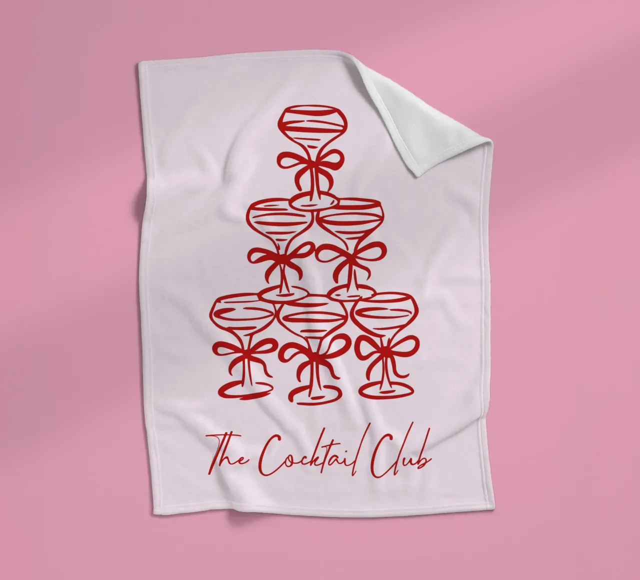 The Cocktail Cub Customizable Print, Personalized Art fleece blanket by Coquette Club