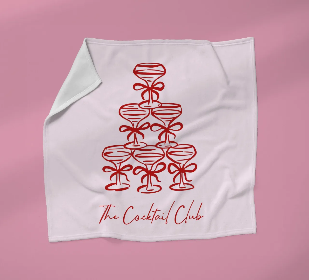 The Cocktail Cub Customizable Print, Personalized Art fleece blanket by Coquette Club