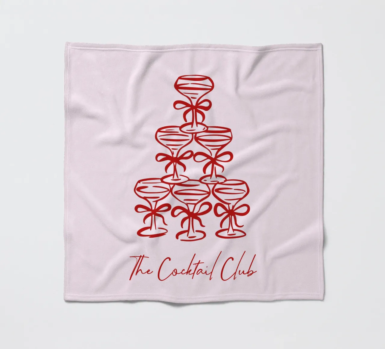 The Cocktail Cub Customizable Print, Personalized Art fleece blanket by Coquette Club