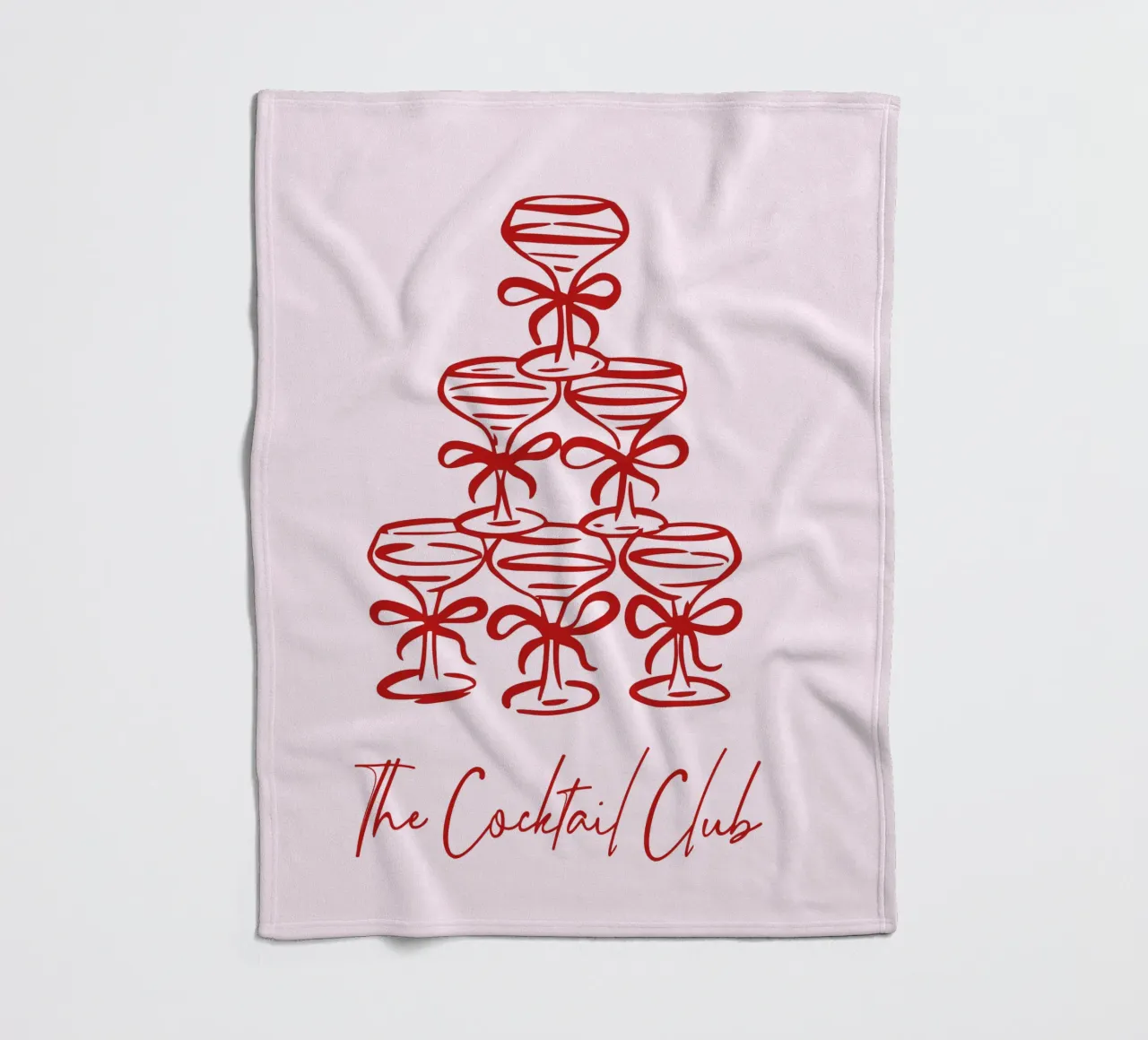 The Cocktail Cub Customizable Print, Personalized Art fleece blanket by Coquette Club