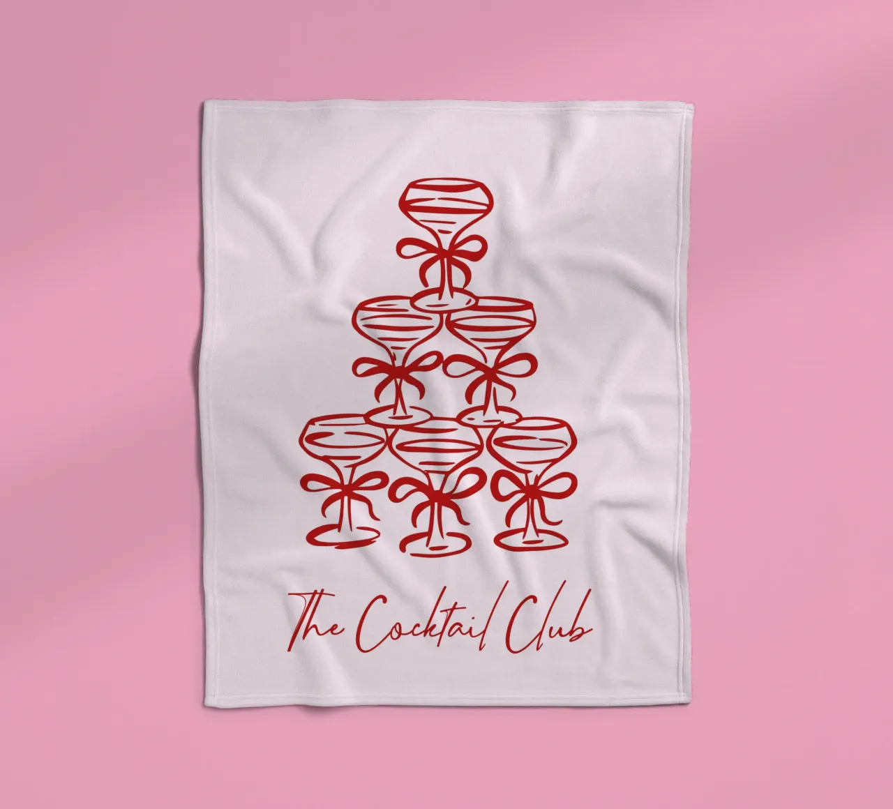 The Cocktail Cub Customizable Print, Personalized Art fleece blanket by Coquette Club