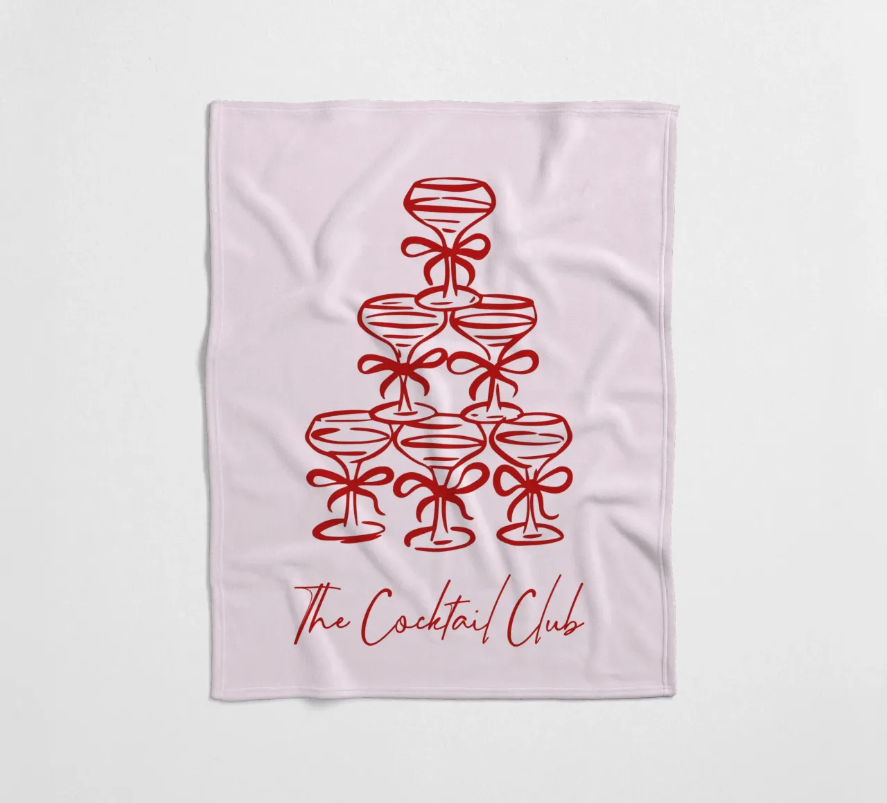 The Cocktail Cub Customizable Print, Personalized Art fleece blanket by Coquette Club