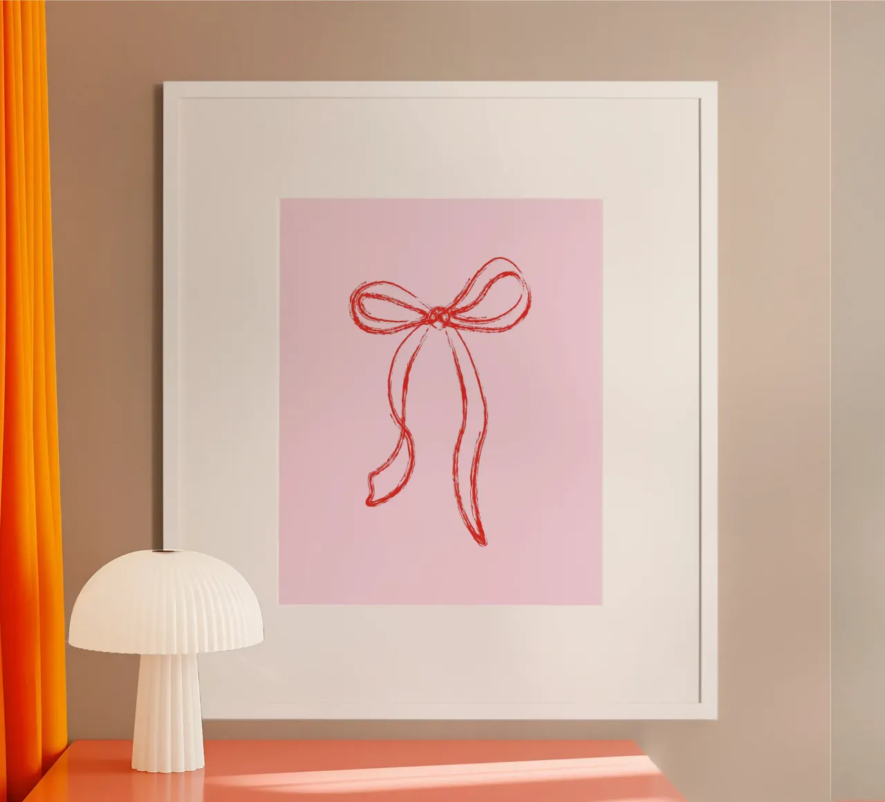 Benutzerdefinierte Bogen Druck, personalisierte Bogen Kunst, rosa Wandkunst Poster Poster mit Holzrahmen von Coquette Club