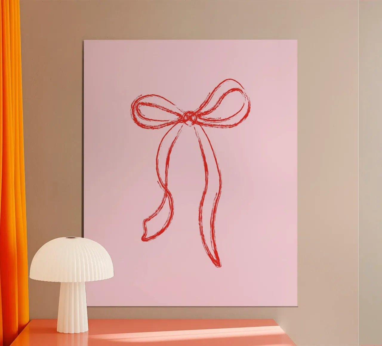 Benutzerdefinierte Bogen Druck, personalisierte Bogen Kunst, rosa Wandkunst Poster Poster mit Holzrahmen von Coquette Club