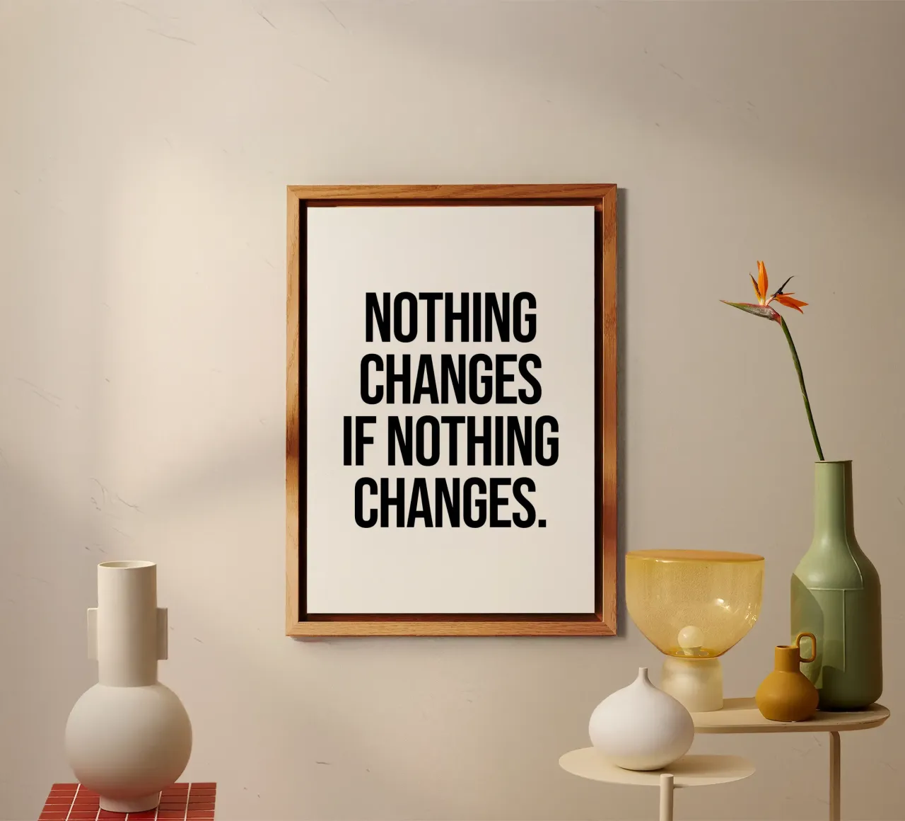 Nothing changes if nothing changes quote pannello forex da Paigaam Studio