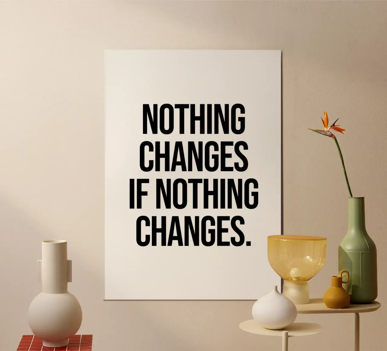 Nothing changes if nothing changes quote pannello forex da Paigaam Studio