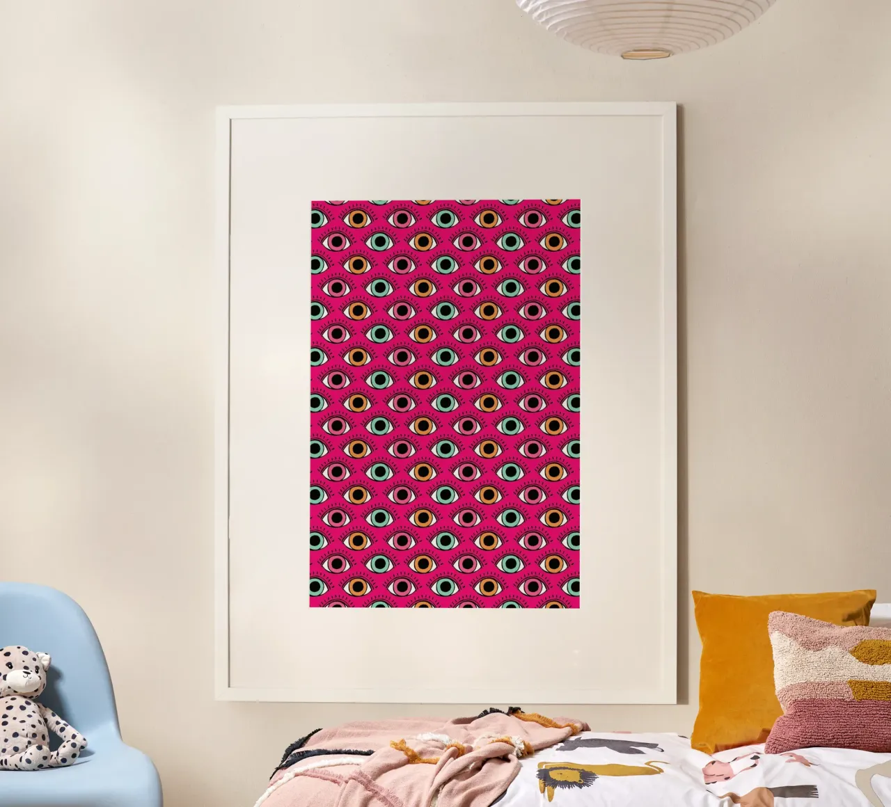 Eye Freak poster con telaio in alluminio da Matthew Taylor Wilson