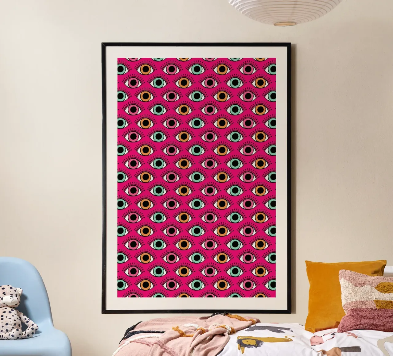 Eye Freak poster con telaio in alluminio da Matthew Taylor Wilson