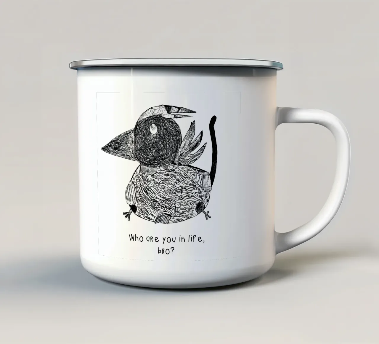 Birdy tazza in smalto da Hey Vincent